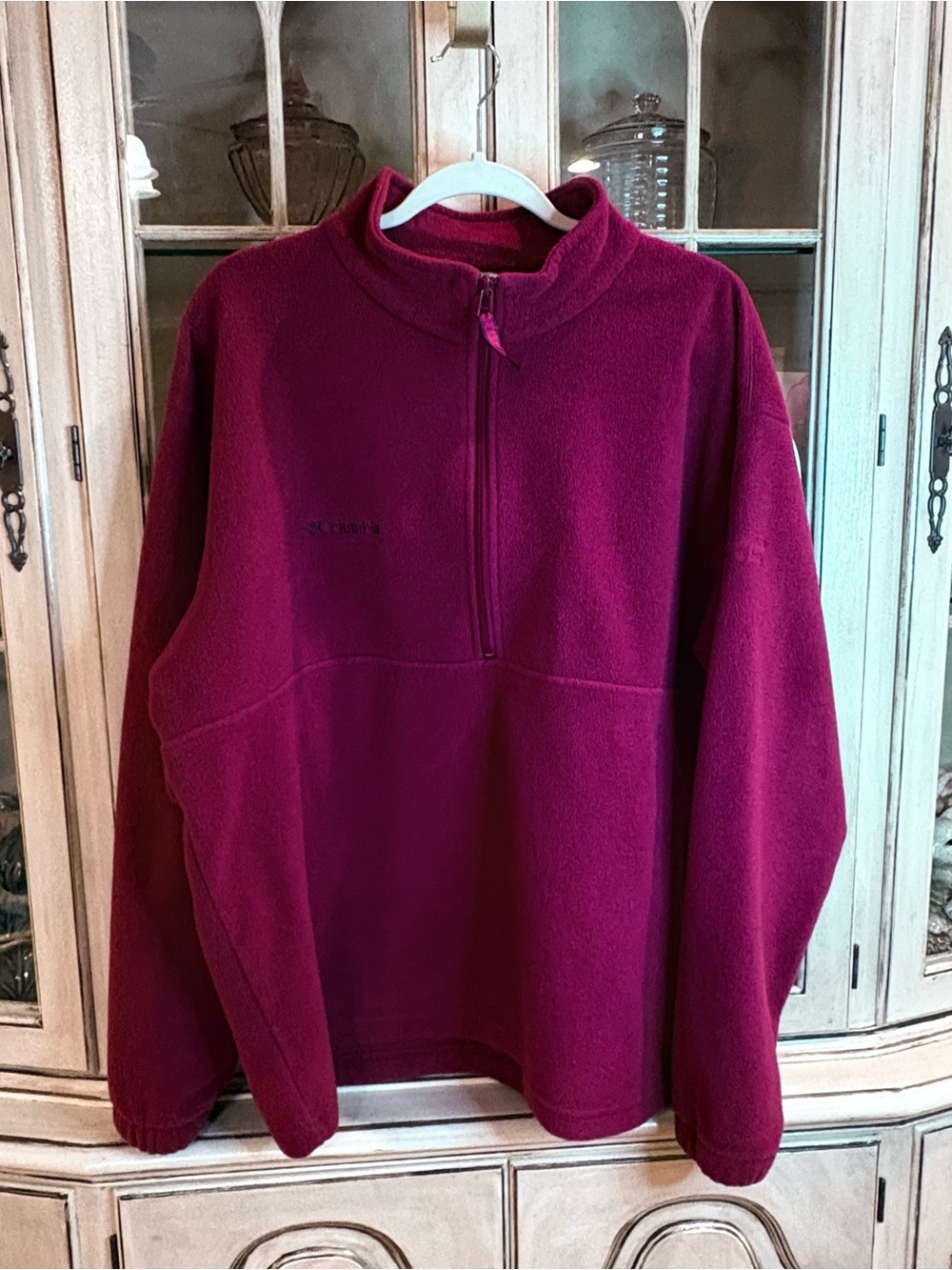 Columbia Half-Zip Fleece Pullover - Deep Red